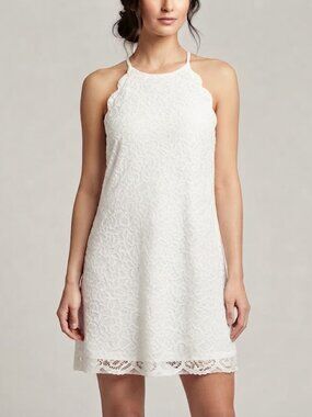 White Lace Mini Dress